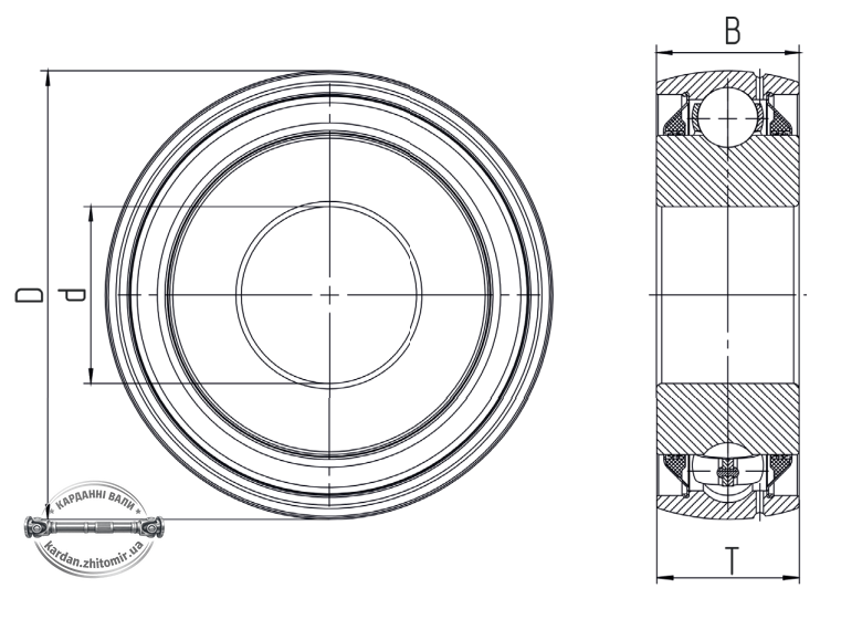GW214PPB3 Подшипник шариковый 49,225х125х39,675 (PEER) GW 214 PPB3, 270061503, 1102-214, 12.31.339, DS214TTR3 GW214PPB3 фото