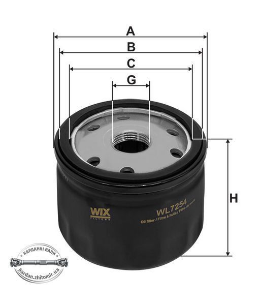 WL7254 Фильтр масляный двигателя OP643/3 WIX-FILTERS WL7254 фото