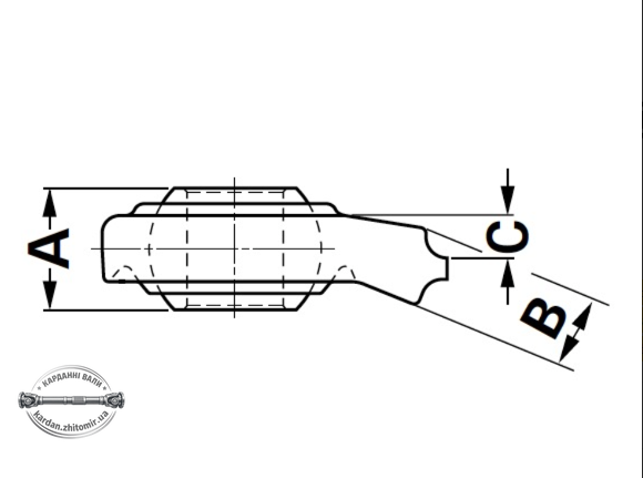Шарнир нижней тяги навески гнутый CAT.3H B37-45 L80 90 Walterscheid 1307427, 307427, 309987 1307427 фото