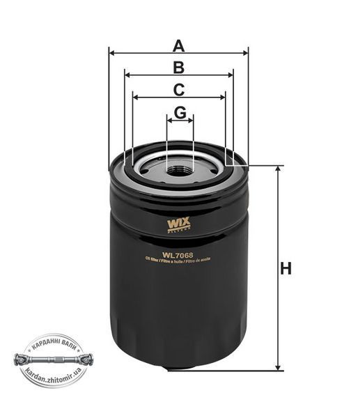 WL7068 Фильтр масляный двигателя OP525 WIX-FILTERS UA WL7068 фото