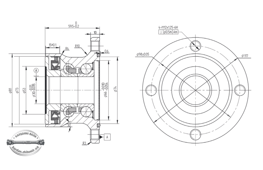 BAA 0003 Ступичный подшипниковый узел 30х117х59 (SKF), 481460 / 440488 / 470974 BAA 0003 фото