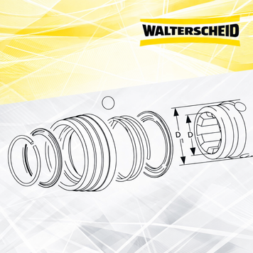 AgraSet 172 (1135048) &ndash; комплект замка швидкого з'єднання ASGE 1 3/8" Walterscheid 135048E 1135048 фото
