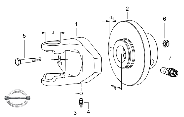 Муфта со срезным болтом KB61/30 W2600 KNP 1 3/4"-(6H) CC R75 M10 390 Walterscheid 1354298, 57.110.19 1354298 фото