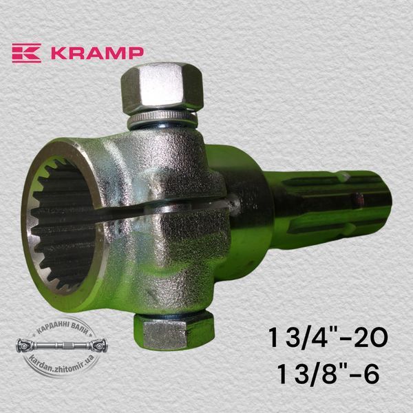 Перехідник карданного валу 1 3/4" х 20 -  1 3/8" х 6 Kramp 6710166KR, 1084379, 67.10.166, 6710166 6710166KR фото