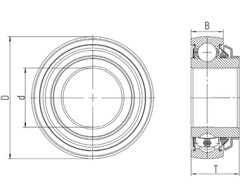 Підшипник корпусний 35x72x44,283 (BBC-R) 232812, YEL 207-2F, YEL207-2F, GE 35 KRRB, GE35KRRB, AH139296, JD39104, YEL 207-2F/AG, HC207-35MM, EX207G2, GE35-XL-KRR-B-2C 232812 фото