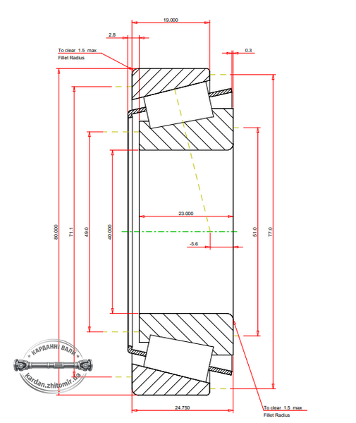 32208 TIMKEN Подшипник роликовый конический 40X80X24.75 (X32208M+Y32208M), 7508, HI-CAP32208JR, VKHB2020 32202 фото