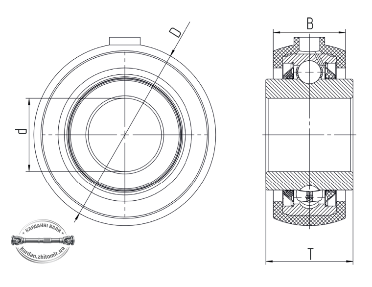 GW211RPPB21-BR Подшипник шариковый (PEER), Q4008360, 822-026C, GWR 211 PPB21, CDS211TTR23N/3A GW211RPPB21-BR фото